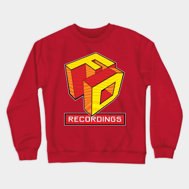 Faction Digital Red Wave Crewneck Sweatshirt by FAKE NEWZ DESIGNS